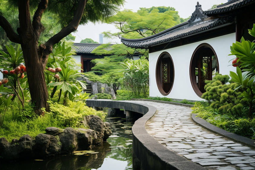 特色的園林建筑景色